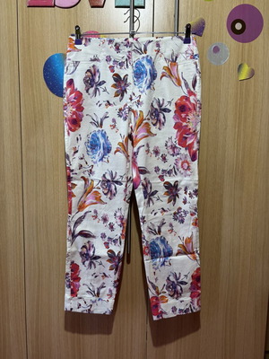 Stehmann floral pants like new, size L 40 12, multicolor