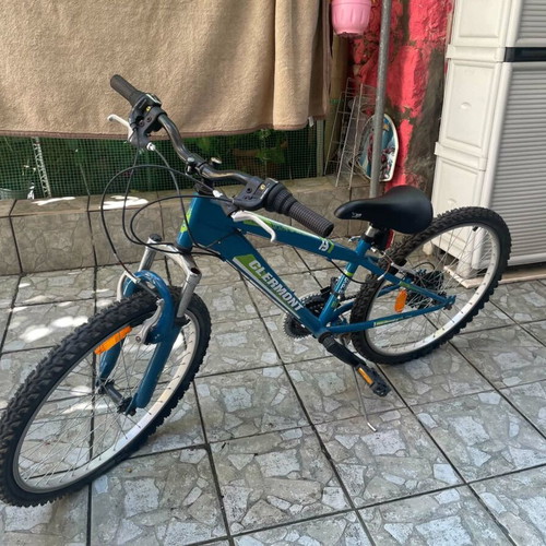 Mountain bike 24 inch, blue, disc brakes, front suspension, men's