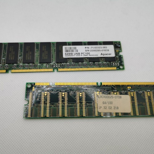 Apacer 64MB SDRAM PC100U Non-ECC RAM used