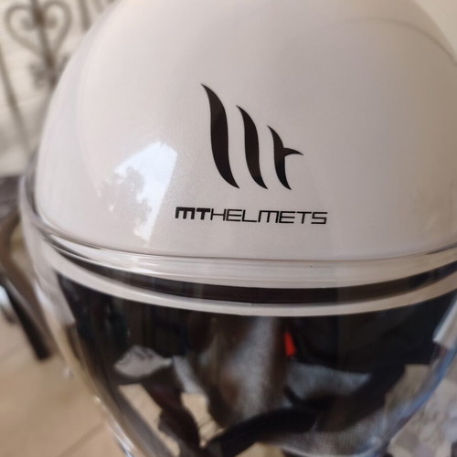 Jet MT Helmets helmet white pearl like new, size 59-60
