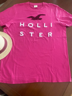 Hollister Tshirt ροζ μέγεθος L σαν καινούργιο, βαμβακερό, unisex