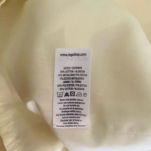 Mini dress vintage Kate Moss Topshop beige with gold thread like new, size M