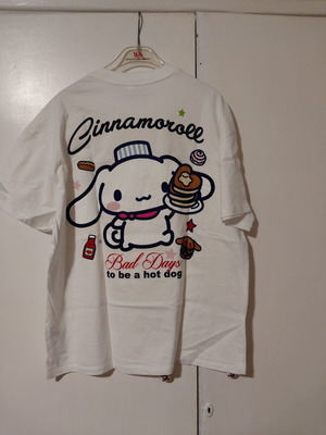 Bershka x Cinnamoroll Sanrio λευκό oversized T-shirt, μέγεθος M