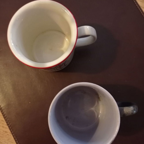 Cup mug used, set of two pieces