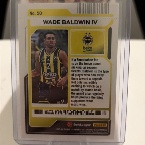 Wade Baldwin Panini Contenders card new