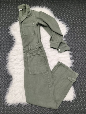Women's khaki denim jumpsuit Zara like new, size XS