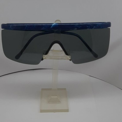 Sunglasses like new with blue marble frame and black tinted lenses