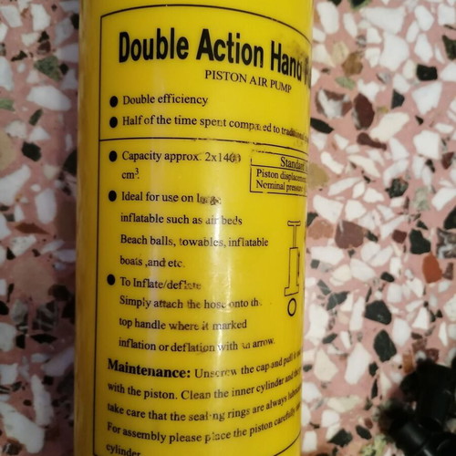 Double Action Hand Pump like new, ideal for inflatables and beach toys
