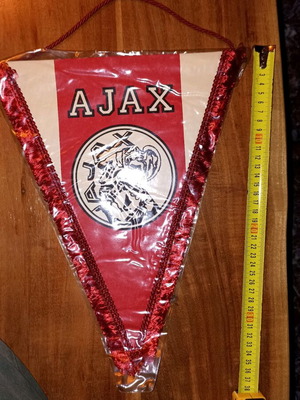 Ajax Banner New, Vintage Style in Plastic Sleeve