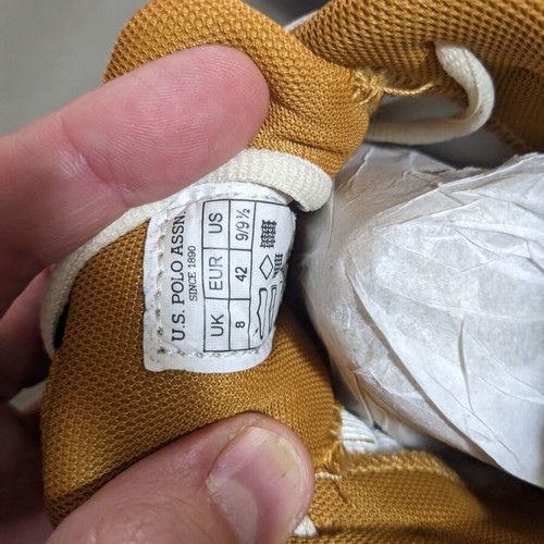 U.S. Polo Assn. Clem yellow sneakers size 42 like new