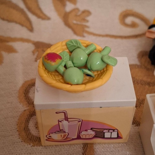 Playmobil Pastry Shop Seller Set used with counter and display