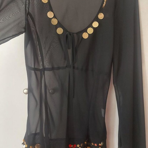 Lynne blouse transparent black like new, size S