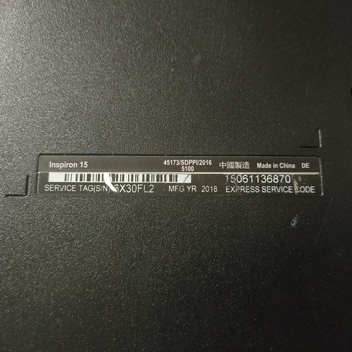 Dell 15" laptop used, Intel N5000, 8GB RAM, 120GB SSD Kingston