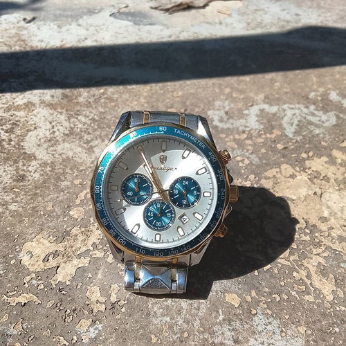 Poedagar unisex wristwatch like new, blue and silver