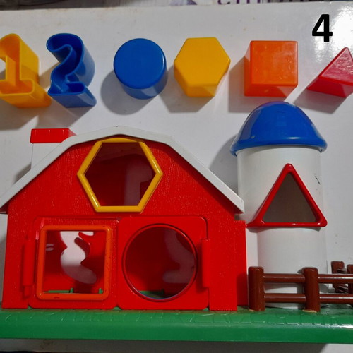 Set of 3 educational toys like new with farm and musical piano