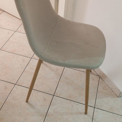 Chairs beige color set of 8 used
