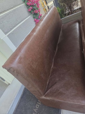 Leather Sofas set of 3 used, brown