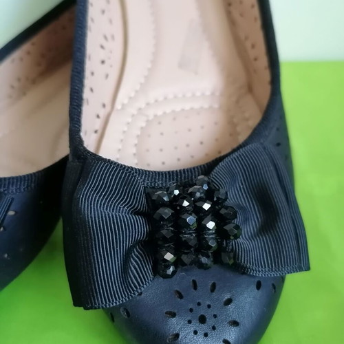 Diamantique black ballerinas size 32 with soft orthopedic sole new