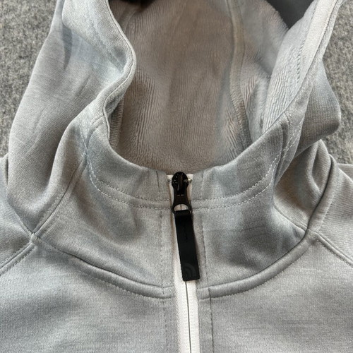 The North Face women's fleece jacket with hood, used, size L, gray