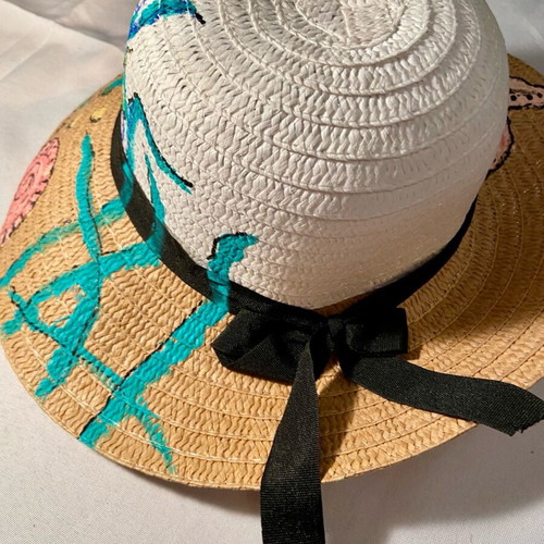 Hat painted with underwater colors new