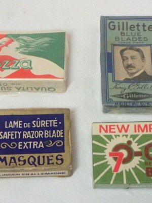 Vintage Safety Razor Blades Collection New Old Stock 4 Packs 1930s-1950s