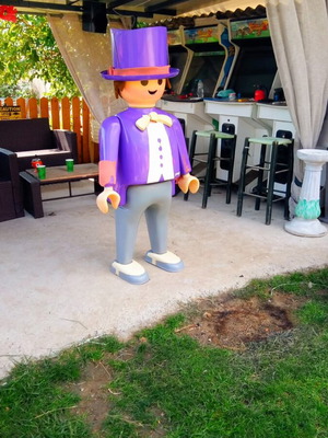 Playmobil figure used, large, 1.60 m height, rare exhibition