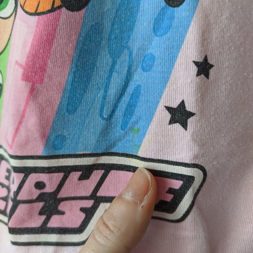 Tshirt Powerpuff Girls used, summer pink for 3 years old