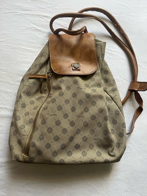 Thiros backpack used, beige and brown