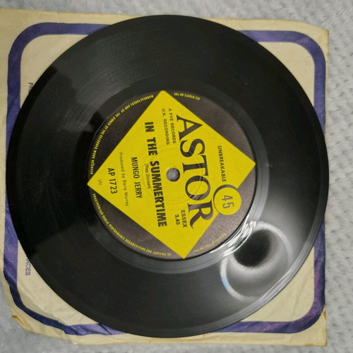 Mungo Jerry In The Summertime single used, rare Australian Astor edition