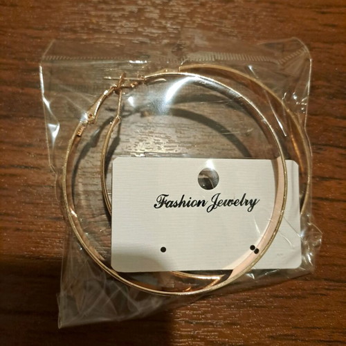 Hoop earrings new, rose gold, medium to large size
