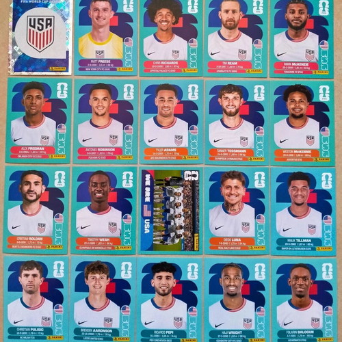 Panini USA team sticker set FIFA World Cup 2026