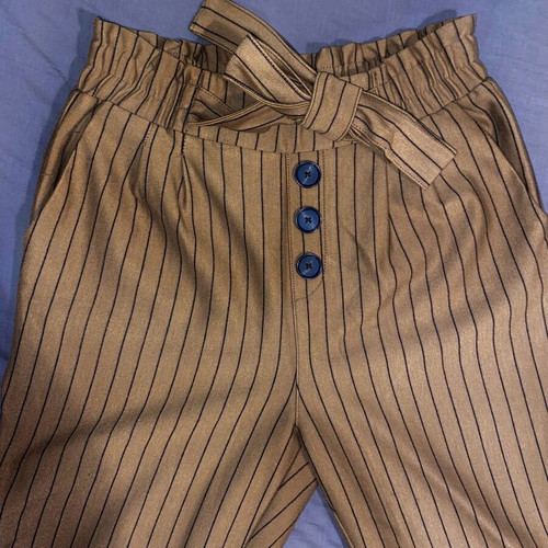 Stradivarius office style high-waist pants with belt
