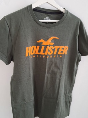 Hollister unisex t-shirt καινούργιο, χακί χρώμα, μέγεθος S