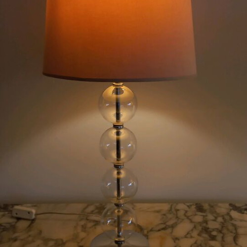 Modern lamp with Habitat lampshade like new