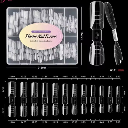 Dual nail forms new, 240 pcs, 12 sizes