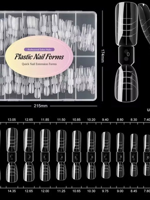 Διπλές φόρμες νυχιών καινούργιες, 240 τεμ., 12 μεγέθη