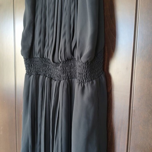 JLO Black Pleated Midi Dress Small like new