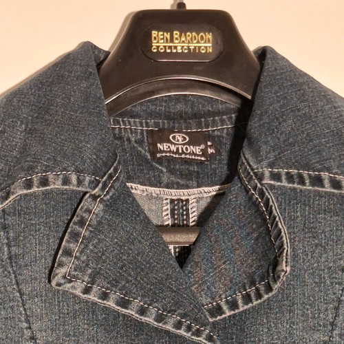 Newton blue long denim coat used like new