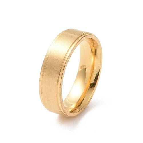 Steel wedding ring new, gold plated stainless steel