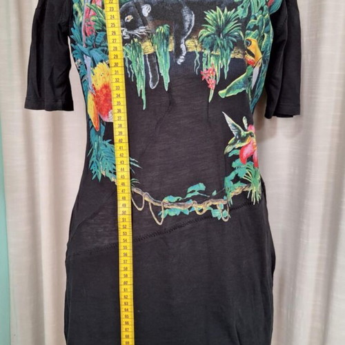 Balenciaga blouse refurbished with jungle print, size M