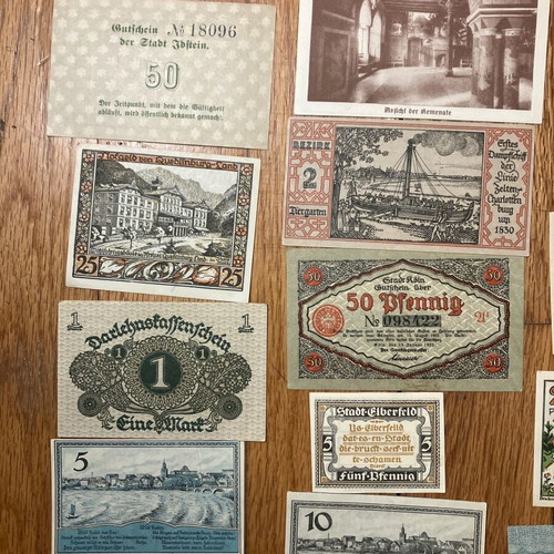 Lot of 44 German Notgeld banknotes 1919-1923 new