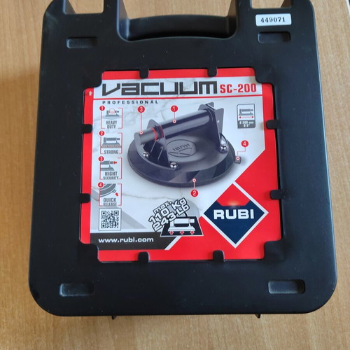 RUBI SC-200 Vacuum Suction Cup New with Manual Pump and Case