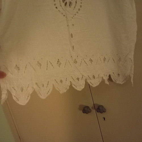 Vintage Santas White Cutout Oversized Blouse XL used