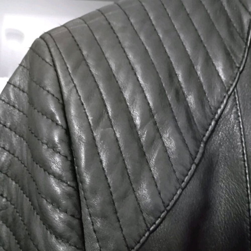 Element leather biker jacket, black, size L