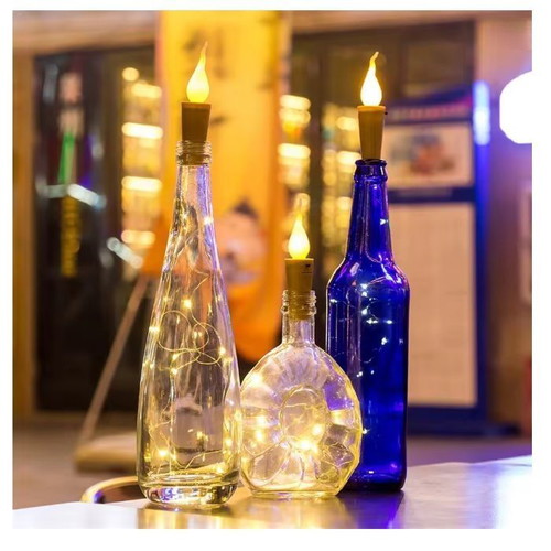Decorative LED Bottle Stopper A390 with Flame Light