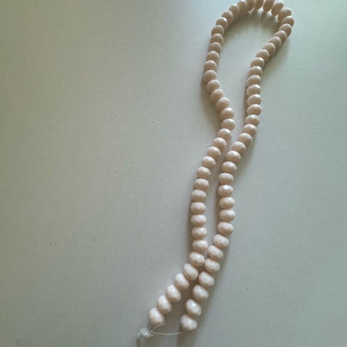 Crystal strands new, pack of 10, 10mm, ivory color