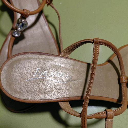 Ioannis leather sandals with rhinestones, size 38, like new