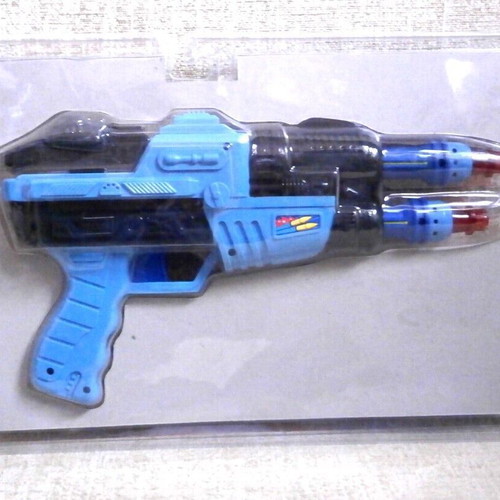 Super Gun Double Power Barrel Sound Action sealed space toy