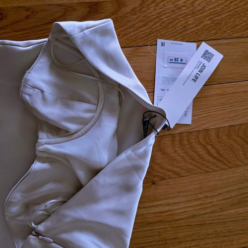 Zara satin strapless bustier dress, new with tags