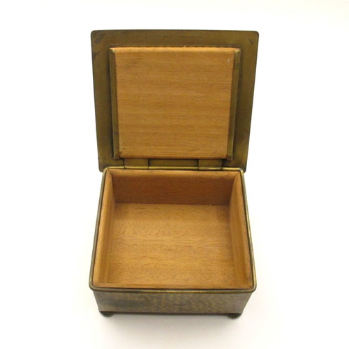 Antique WMF box wooden with brass fittings like new, Art Nouveau